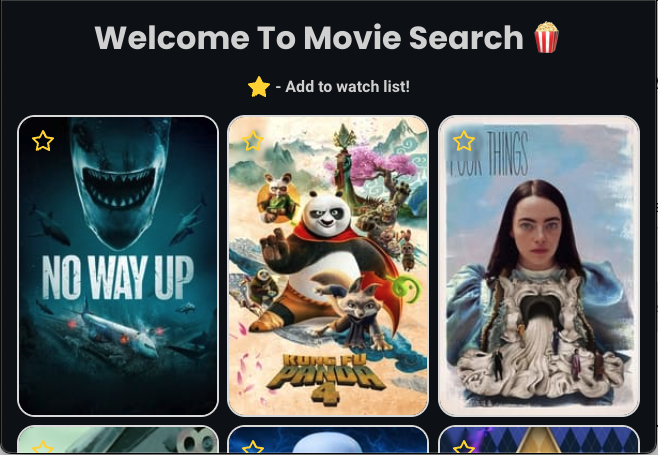 A movie search app